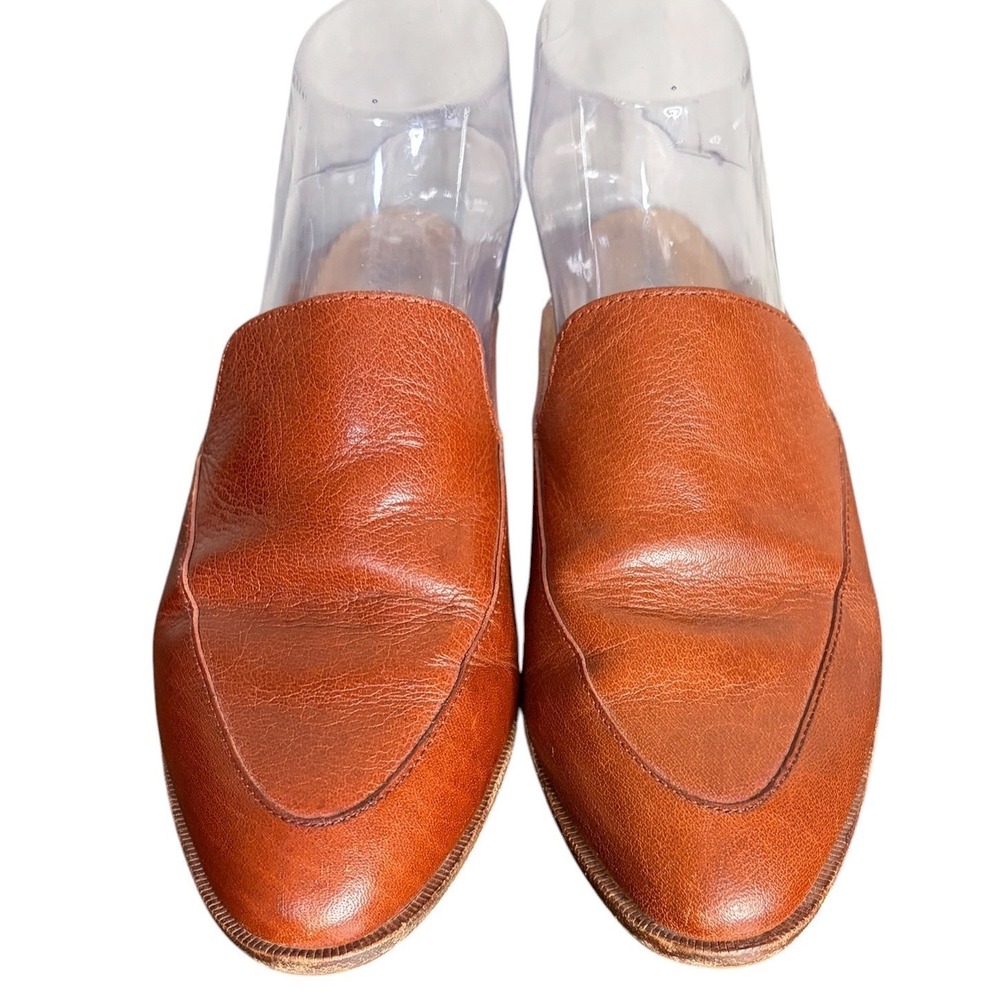 Madewell Brown Leather Gemma Mule Loafer Slip On Almond Toe Women's Size 7